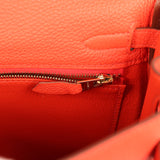 Pre-owned Hermes Kelly Retourne 25 Capucine Togo Gold Hardware - Thumbnail View 9