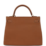 Hermes Kelly Retourne 32 Gold Togo Gold Hardware - Thumbnail View 4