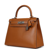 Pre-owned Hermes Kelly Sellier 28 Naturel Sable Butler Palladium Hardware - Thumbnail View 5