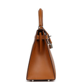 Pre-owned Hermes Kelly Sellier 28 Naturel Sable Butler Palladium Hardware - Thumbnail View 3