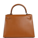 Pre-owned Hermes Kelly Sellier 28 Naturel Sable Butler Palladium Hardware - Thumbnail View 4