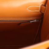 Pre-owned Hermes Kelly Sellier 28 Naturel Sable Butler Palladium Hardware - Thumbnail View 8