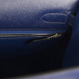 Pre-owned Hermes Kelly Sellier 32 Bleu Saphir Epsom Palladium Hardware - Thumbnail View 8