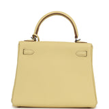 Hermes Kelly Retourne 25 Jaune Poussin Togo Palladium Hardware - Thumbnail View 4