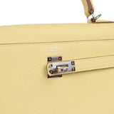 Hermes Kelly Retourne 25 Jaune Poussin Togo Palladium Hardware - Thumbnail View 7
