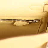 Hermes Kelly Retourne 25 Jaune Poussin Togo Palladium Hardware - Thumbnail View 8