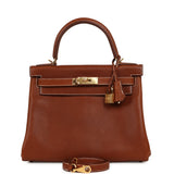 Hermes Kelly Retourne 28 Fauve Barenia Faubourg Gold Hardware - Thumbnail View 1