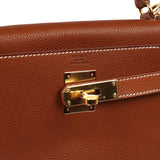 Hermes Kelly Retourne 28 Fauve Barenia Faubourg Gold Hardware - Thumbnail View 7