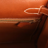 Hermes Kelly Retourne 28 Fauve Barenia Faubourg Gold Hardware - Thumbnail View 8