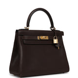 Hermes Kelly Retourne 28 Ebene Barenia Faubourg Gold Hardware - Thumbnail View 2