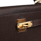 Hermes Kelly Retourne 28 Ebene Barenia Faubourg Gold Hardware - Thumbnail View 7