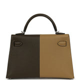 Hermes Casaque Kelly Sellier 20 Dune, Vert Loden Epsom Palladium Hardware - Thumbnail View 4