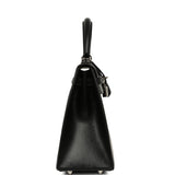 Pre-owned Hermes Kelly Sellier 25 Black Box Palladium Hardware - Thumbnail View 3