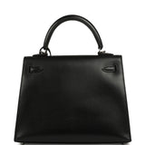 Pre-owned Hermes Kelly Sellier 25 Black Box Palladium Hardware - Thumbnail View 4