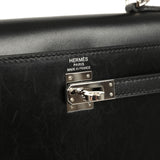 Pre-owned Hermes Kelly Sellier 25 Black Box Palladium Hardware - Thumbnail View 7