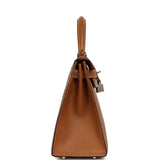 Hermes Kelly Sellier 28 Gold Verso Epsom Palladium Hardware - Thumbnail View 3