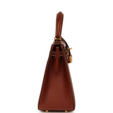 Pre-owned Hermes Kelly Sellier 25 Fauve Barenia Gold Hardware - Thumbnail View 3