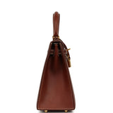 Pre-owned Hermes Kelly Sellier 25 Fauve Barenia Gold Hardware - Thumbnail View 3