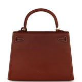 Pre-owned Hermes Kelly Sellier 25 Fauve Barenia Gold Hardware - Thumbnail View 4