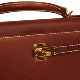 Pre-owned Hermes Kelly Sellier 25 Fauve Barenia Gold Hardware - Thumbnail View 7