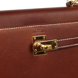 Pre-owned Hermes Kelly Sellier 25 Fauve Barenia Gold Hardware - Thumbnail View 7