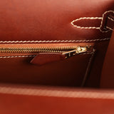 Pre-owned Hermes Kelly Sellier 25 Fauve Barenia Gold Hardware - Thumbnail View 8