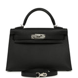 Hermes Kelly Sellier 20 Black Epsom Palladium Hardware - Thumbnail View 1