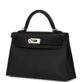 Hermes Kelly Sellier 20 Black Epsom Palladium Hardware - Thumbnail View 5