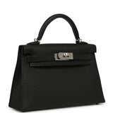 Hermes Kelly Sellier 20 Black Epsom Palladium Hardware - Thumbnail View 2