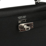 Hermes Kelly Sellier 20 Black Epsom Palladium Hardware - Thumbnail View 7