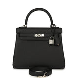 Hermes Kelly Retourne 25 Black Togo Palladium Hardware - Thumbnail View 1