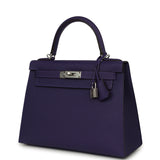 Hermes Kelly Sellier 28 Purple Epsom Palladium Hardware - Thumbnail View 5