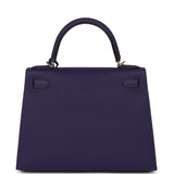 Hermes Kelly Sellier 28 Purple Epsom Palladium Hardware - Thumbnail View 4