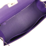 Hermes Kelly Sellier 28 Purple Epsom Palladium Hardware - Thumbnail View 8