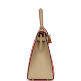 Hermes Special Order (HSS) Kelly Sellier 28 Rose Azalee, Trench Epsom Permabrass Hardware - Thumbnail View 3