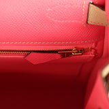 Hermes Special Order (HSS) Kelly Sellier 28 Rose Azalee, Trench Epsom Permabrass Hardware - Thumbnail View 8