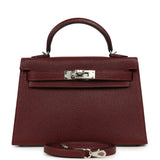Hermes Special Order (HSS) Kelly Sellier 20 Rouge H Chevre Mysore Palladium Hardware - Thumbnail View 1