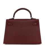 Hermes Special Order (HSS) Kelly Sellier 20 Rouge H Chevre Mysore Palladium Hardware - Thumbnail View 4