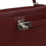 Hermes Special Order (HSS) Kelly Sellier 20 Rouge H Chevre Mysore Palladium Hardware - Thumbnail View 7