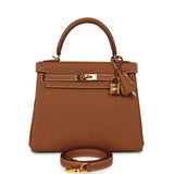 Pre-owned Hermes Kelly Retourne 25 Gold Togo Gold Hardware - Thumbnail View 1