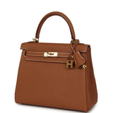 Pre-owned Hermes Kelly Retourne 25 Gold Togo Gold Hardware - Thumbnail View 5