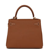 Pre-owned Hermes Kelly Retourne 25 Gold Togo Gold Hardware - Thumbnail View 4