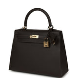 Hermes Kelly Sellier 25 Bai Brun Epsom Permabrass Hardware - Thumbnail View 5