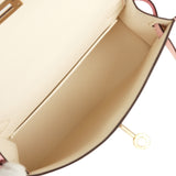 Hermes Special Order (HSS) Kelly Sellier 20 Craie, Rose Sakura Chevre Mysore Permabrass Hardware - Thumbnail View 8