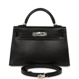 Hermes Kelly Sellier 20 Black Box Palladium Hardware - Thumbnail View 1