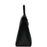 Vintage Hermes Kelly Sellier 35 Bleu Indigo Fjord Palladium Hardware - Thumbnail View 3