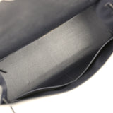 Vintage Hermes Kelly Sellier 35 Bleu Indigo Fjord Palladium Hardware - Thumbnail View 8