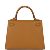 Pre-owned Hermes Kelly Sellier 28 Sesame Epsom Gold Hardware - Thumbnail View 4