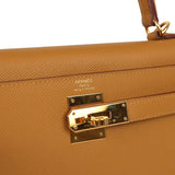 Pre-owned Hermes Kelly Sellier 28 Sesame Epsom Gold Hardware - Thumbnail View 7