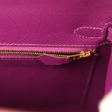 Pre-owned Hermes Kelly Sellier 25 Anemone Epsom Gold Hardware - Thumbnail View 9